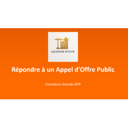 Formation de réponse aux appels d'offres publics